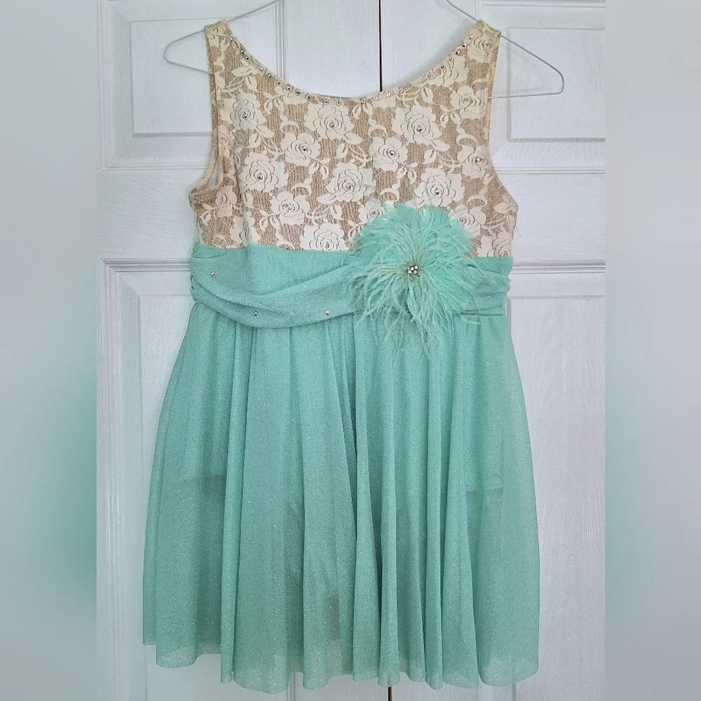 Weissman Mint Green and Ivory Lyrical Dance Costume